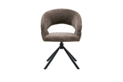 Chaise Pivotante de Salle à Manger AMBERY en Tissu - 60 x 63,5 cm