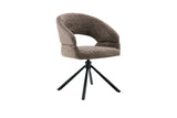 Chaise Pivotante de Salle à Manger AMBERY en Tissu - 60 x 63,5 cm