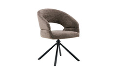 Chaise Pivotante de Salle à Manger AMBERY en Tissu - 60 x 63,5 cm
