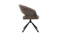 Chaise Pivotante de Salle à Manger AMBERY en Tissu - 60 x 63,5 cm