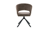 Chaise Pivotante de Salle à Manger AMBERY en Tissu - 60 x 63,5 cm