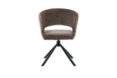 Chaise Pivotante de Salle à Manger AMBERY en Tissu - 60 x 63,5 cm