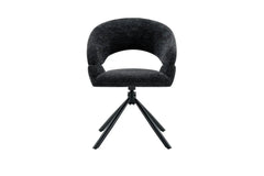 Chaise Pivotante de Salle à Manger AMBERY en Tissu - 60 x 63,5 cm
