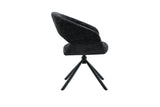 Chaise Pivotante de Salle à Manger AMBERY en Tissu - 60 x 63,5 cm