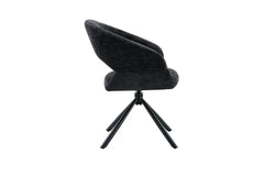 Chaise Pivotante de Salle à Manger AMBERY en Tissu - 60 x 63,5 cm