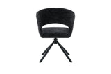 Chaise Pivotante de Salle à Manger AMBERY en Tissu - 60 x 63,5 cm