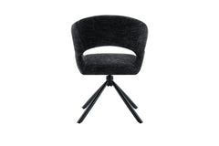 Chaise Pivotante de Salle à Manger AMBERY en Tissu - 60 x 63,5 cm