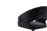 Chaise Pivotante de Salle à Manger AMBERY en Tissu - 60 x 63,5 cm