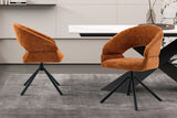 Chaise Pivotante de Salle à Manger AMBERY en Tissu - 60 x 63,5 cm