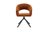 Chaise Pivotante de Salle à Manger AMBERY en Tissu - 60 x 63,5 cm