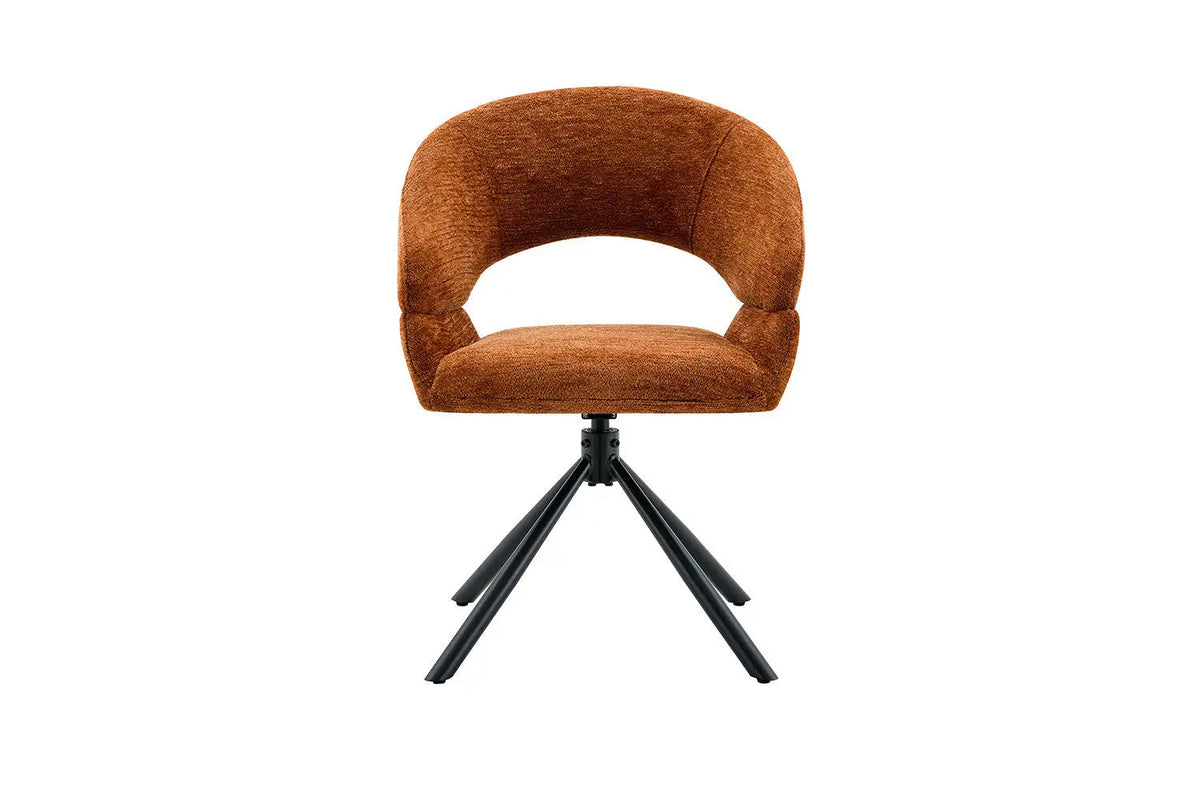Chaise Pivotante de Salle à Manger AMBERY en Tissu - 60 x 63,5 cm