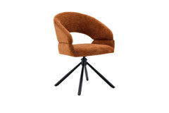 Chaise Pivotante de Salle à Manger AMBERY en Tissu - 60 x 63,5 cm