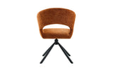 Chaise Pivotante de Salle à Manger AMBERY en Tissu - 60 x 63,5 cm