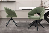 Chaise Pivotante de Salle à Manger AMBERY en Tissu - 60 x 63,5 cm