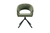 Chaise Pivotante de Salle à Manger AMBERY en Tissu - 60 x 63,5 cm
