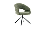 Chaise Pivotante de Salle à Manger AMBERY en Tissu - 60 x 63,5 cm