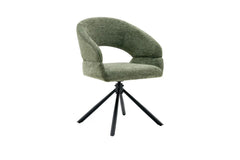 Chaise Pivotante de Salle à Manger AMBERY en Tissu - 60 x 63,5 cm