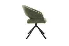 Chaise Pivotante de Salle à Manger AMBERY en Tissu - 60 x 63,5 cm