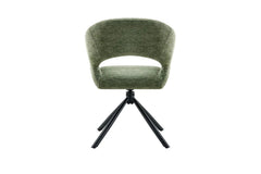 Chaise Pivotante de Salle à Manger AMBERY en Tissu - 60 x 63,5 cm