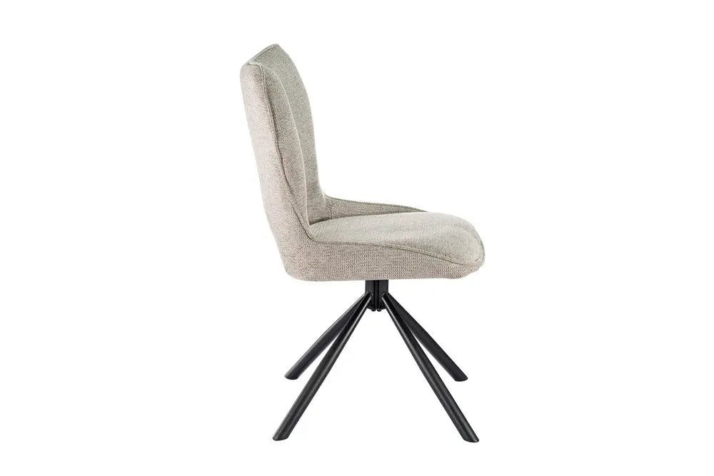 Chaise Pivotante de Salle à Manger MORY en Tissu - 48 x 59.5 cm