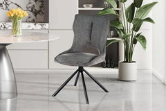 Chaise Pivotante de Salle à Manger MORY en Tissu - 48 x 59.5 cm
