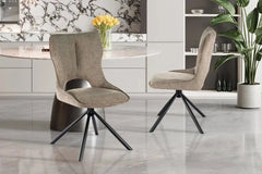 Chaise Pivotante de Salle à Manger MORY en Tissu - 48 x 59.5 cm