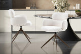 Chaise Pivotante de Salle à Manger ROXANA en Tissu - 59 x 58 cm