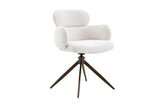 Chaise Pivotante de Salle à Manger ROXANA en Tissu - 59 x 58 cm