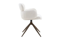 Chaise Pivotante de Salle à Manger ROXANA en Tissu - 59 x 58 cm