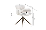 Chaise Pivotante de Salle à Manger ROXANA en Tissu - 59 x 58 cm