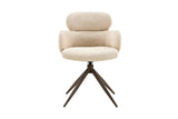 Chaise Pivotante de Salle à Manger ROXANA en Tissu - 59 x 58 cm