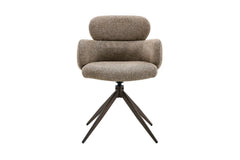 Chaise Pivotante de Salle à Manger ROXANA en Tissu - 59 x 58 cm