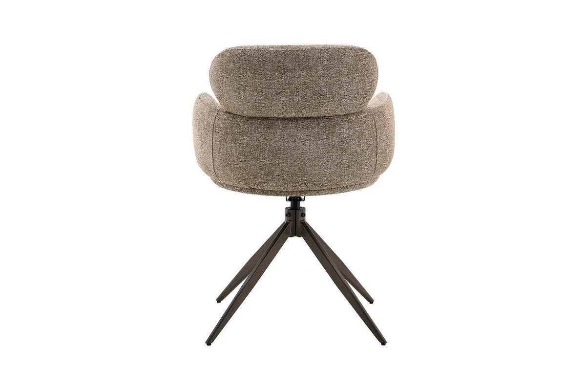 Chaise Pivotante de Salle à Manger ROXANA en Tissu - 59 x 58 cm