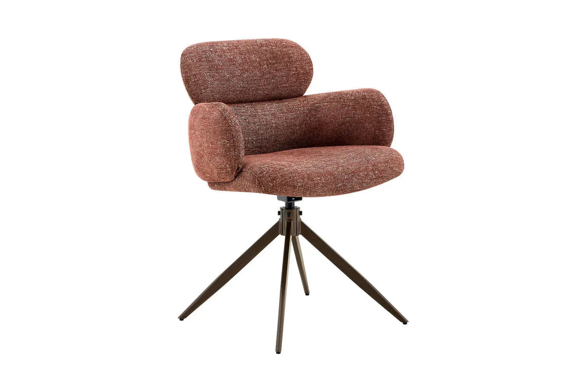 Chaise Pivotante de Salle à Manger ROXANA en Tissu - 59 x 58 cm