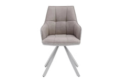 Chaise Pivotante de Salle à Manger SOLEN en Tissu - 55 x 62 cm