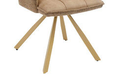 Chaise Pivotante de Salle à Manger SOLEN en Tissu - 55 x 62 cm