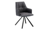 Chaise Pivotante de Salle à Manger SOLEN en Tissu - 55 x 62 cm