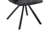 Chaise Pivotante de Salle à Manger SOLEN en Tissu - 55 x 62 cm