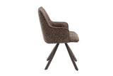 Chaise Pivotante de Salle à Manger SOLEN en Tissu - 55 x 62 cm