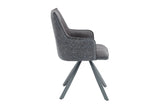 Chaise Pivotante de Salle à Manger SOLEN en Tissu - 55 x 62 cm