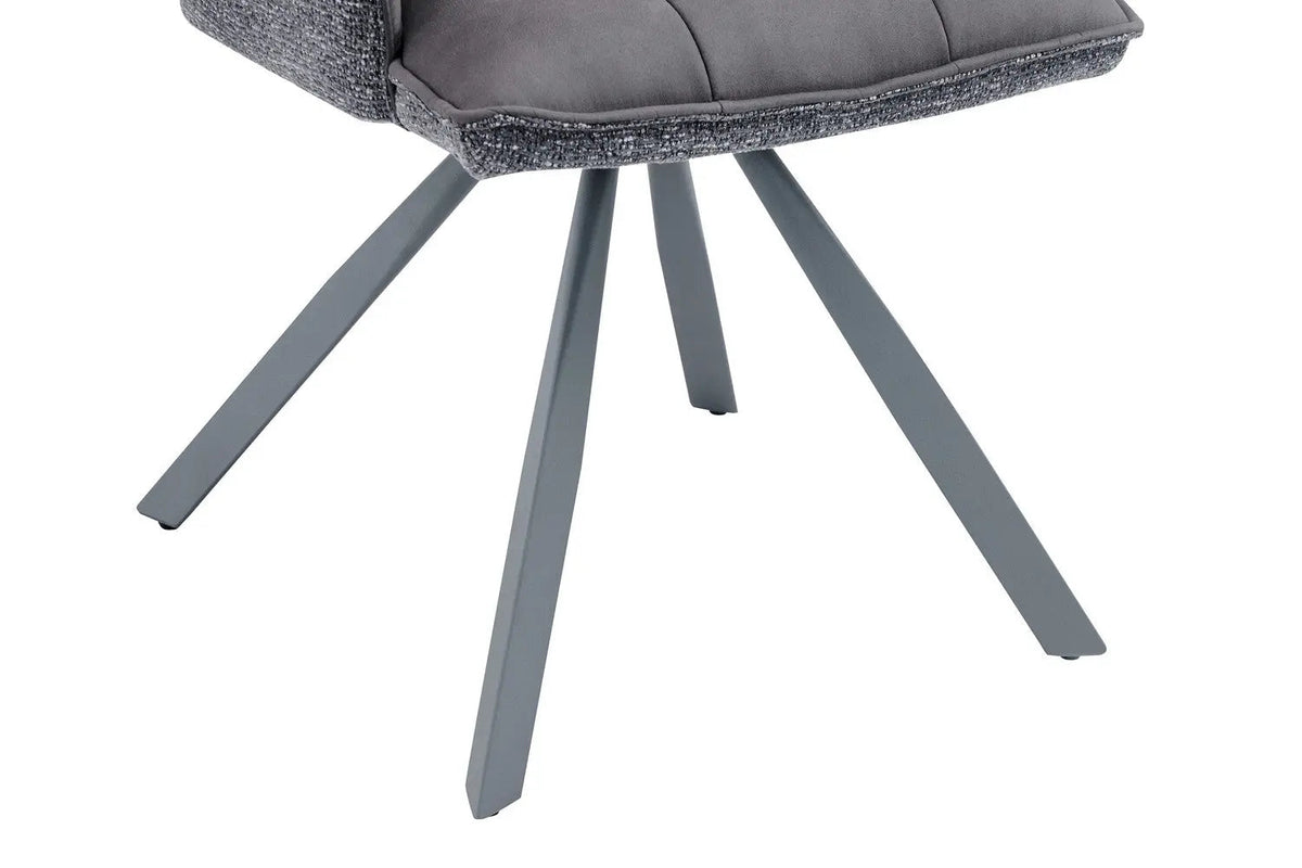 Chaise Pivotante de Salle à Manger SOLEN en Tissu - 55 x 62 cm