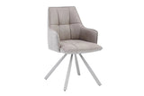 Chaise Pivotante de Salle à Manger SOLEN en Tissu - 55 x 62 cm