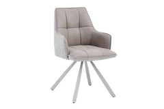 Chaise Pivotante de Salle à Manger SOLEN en Tissu - 55 x 62 cm