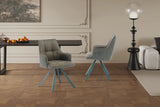 Chaise Pivotante de Salle à Manger SOLEN en Tissu - 55 x 62 cm