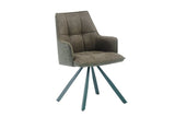 Chaise Pivotante de Salle à Manger SOLEN en Tissu - 55 x 62 cm