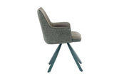 Chaise Pivotante de Salle à Manger SOLEN en Tissu - 55 x 62 cm
