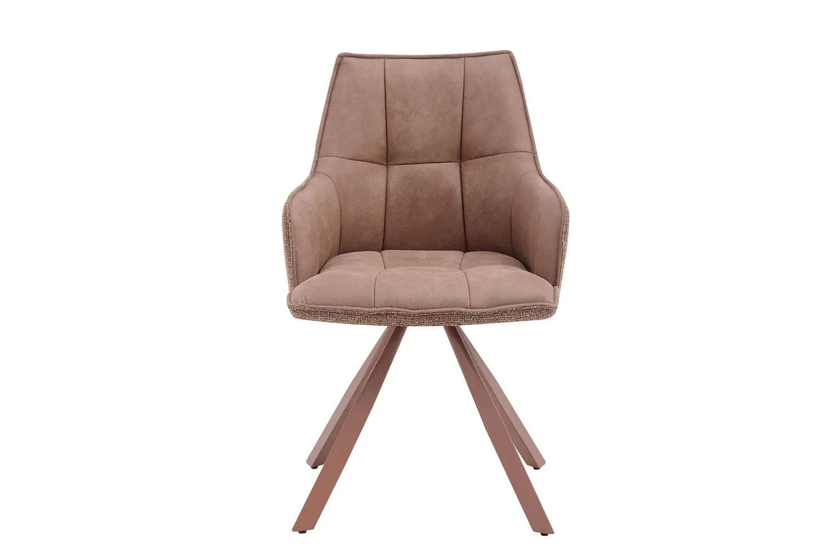 Chaise Pivotante de Salle à Manger SOLEN en Tissu - 55 x 62 cm