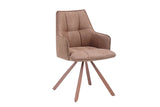 Chaise Pivotante de Salle à Manger SOLEN en Tissu - 55 x 62 cm