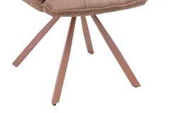 Chaise Pivotante de Salle à Manger SOLEN en Tissu - 55 x 62 cm