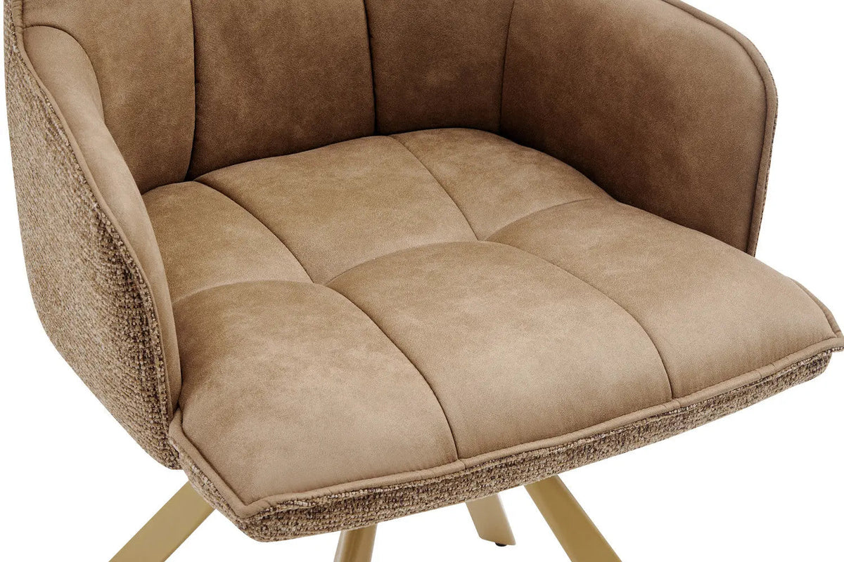 Chaise Pivotante de Salle à Manger SOLEN en Tissu - 55 x 62 cm